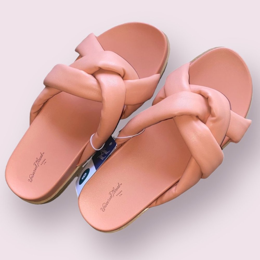 Women's Cosette Padded Slide Sandals - Universal Threads Coral Pink